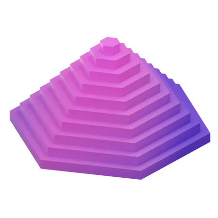 Pirâmide hexagonal  3D Icon