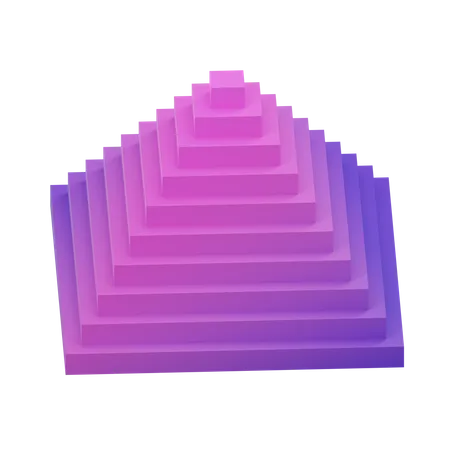 Pirámide rectangular  3D Icon