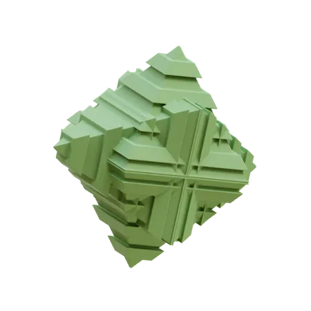 Tesseract pirâmide  3D Icon
