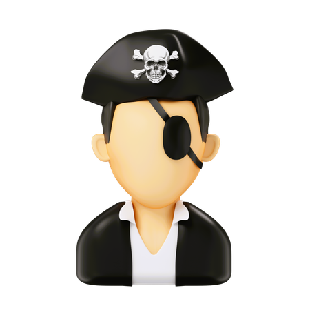 Pirata del mar  3D Icon