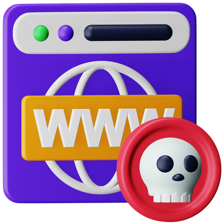 Piratage de sites Web  3D Icon