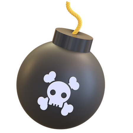 Bomba de cañón piratas  3D Illustration
