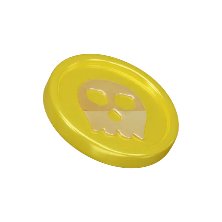 Golden Death Coin 3D Icon
