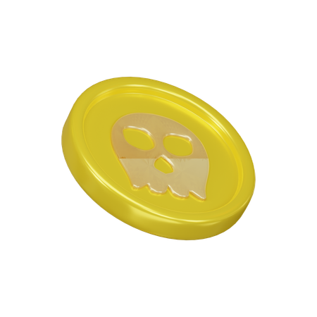 Pirate Coin  3D Icon