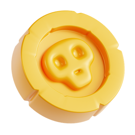 Pirate Coin  3D Icon