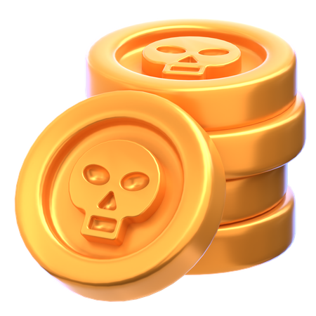 Pirate Coins  3D Icon