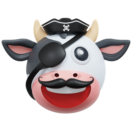 Pirate Cow  3D Icon