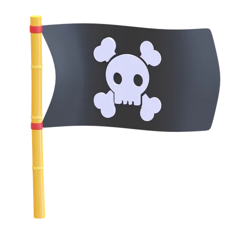 Pirate Flag  3D Illustration