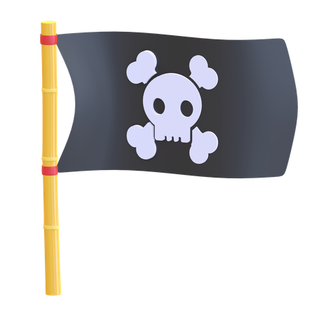 Pirate Flag  3D Illustration