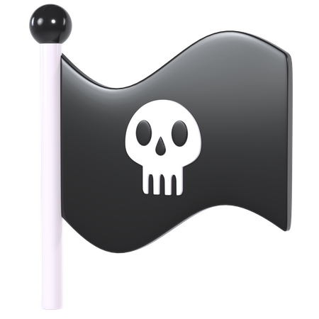 Pirate Flag  3D Illustration