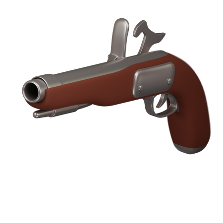 Pirate Flintlock Pistol  3D Icon