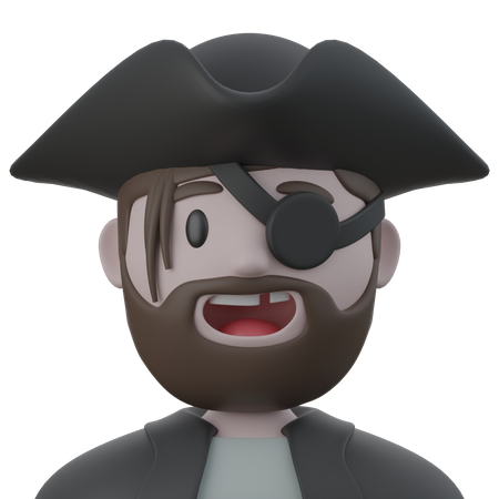 Premium Pirate Man 3D Icon download in PNG, OBJ or Blend format