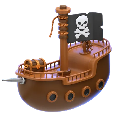 Pirate Ship  3D Icon
