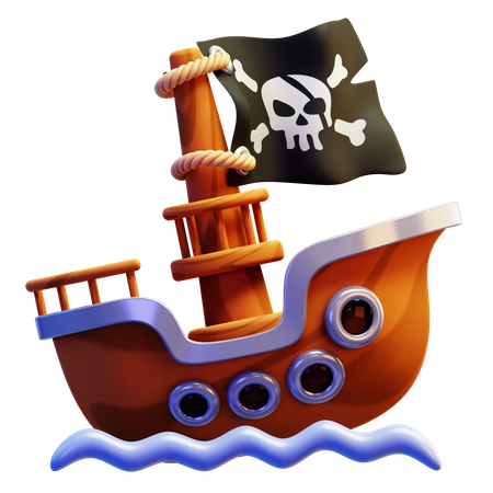 Pirate Ship  3D Icon