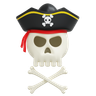 free 3d pirate skull 