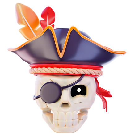Pirate skull  3D Icon