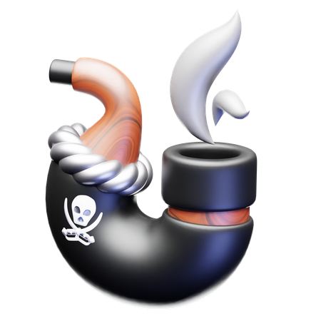 Pirate Smoking Pipe  3D Icon