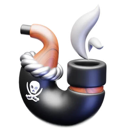 Pirate Smoking Pipe  3D Icon