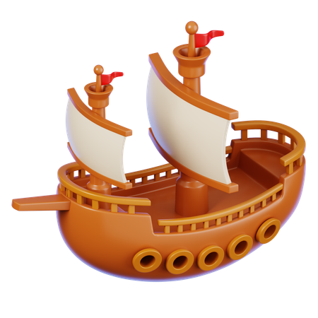 Piratenschiff  3D Icon