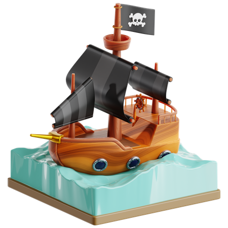 Piratenschiff  3D Icon