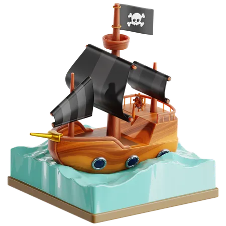 Piratenschiff  3D Icon