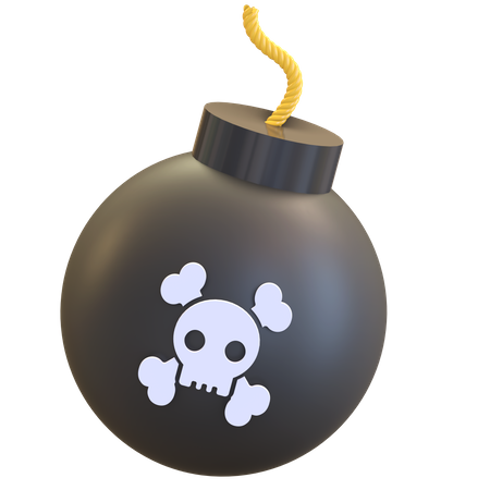 Pirates Cannon Bomb 3D Illustration