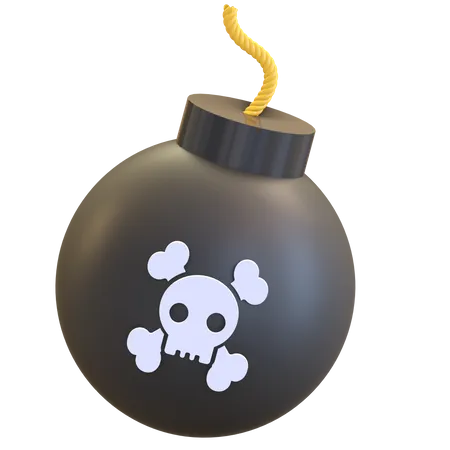Pirates Cannon Bomb 3D Illustration