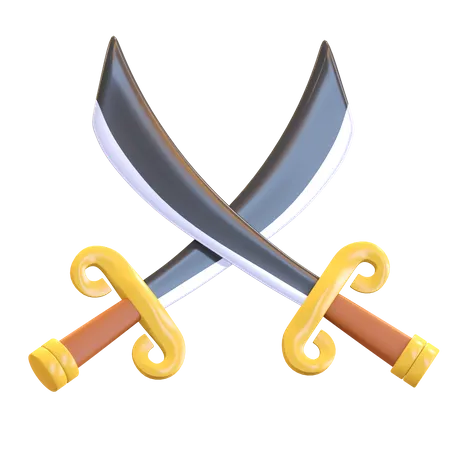 Pirates Sword  3D Illustration