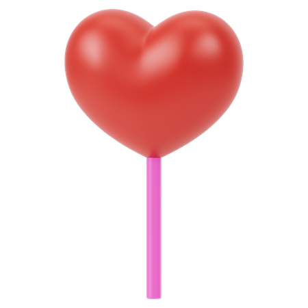 Piruleta de san valentín  3D Icon