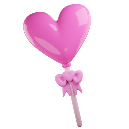 Piruleta de san valentín  3D Icon