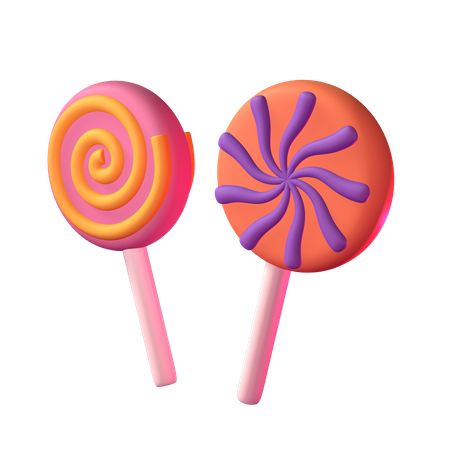 Pirulito de halloween  3D Icon