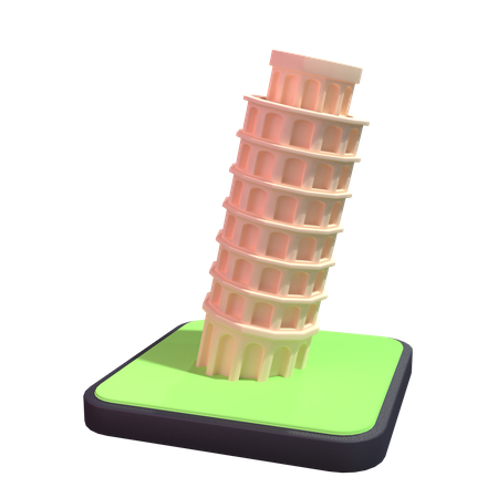 Pisa tower 3D Illustration