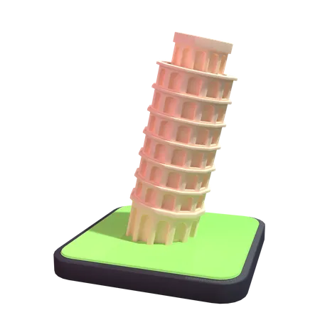Pisa tower  3D Illustration