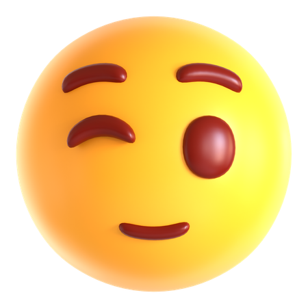 Emoji de piscadela  3D Icon