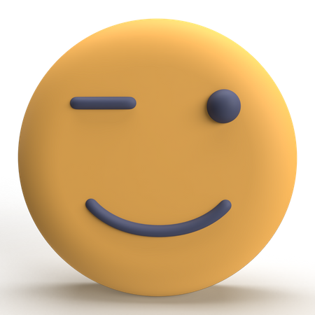 Emoji de piscadela  3D Icon