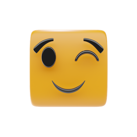 Emoji de rosto piscando  3D Icon