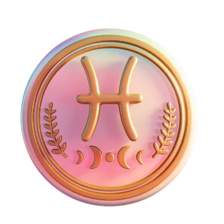 Pisces Zodiac Sign  3D Icon