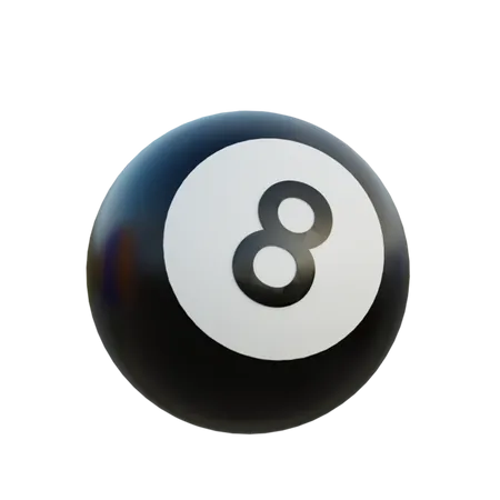 Piscina de oito bolas  3D Icon