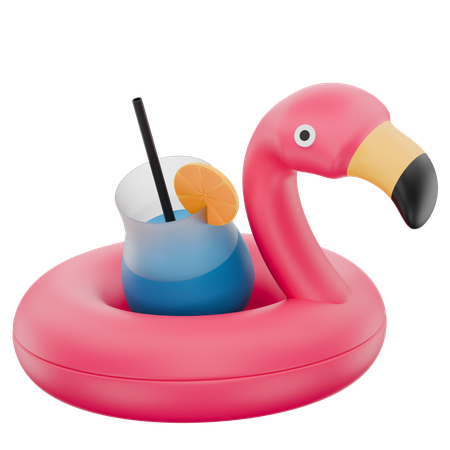 Piscina flamingo  3D Icon
