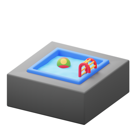 Piscina infantil  3D Icon