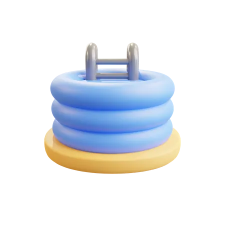 Piscina inflable  3D Illustration