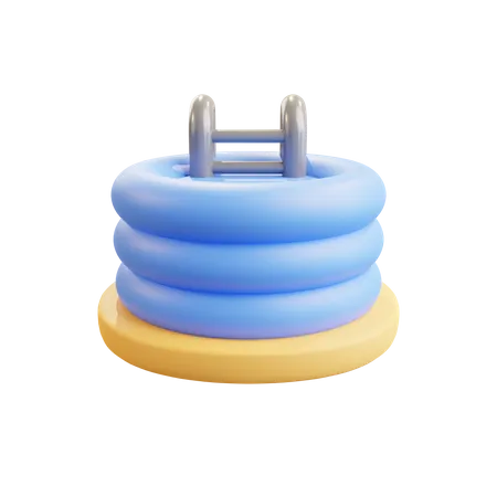 Piscina inflável  3D Illustration