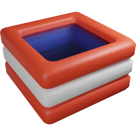 Piscina inflável  3D Icon