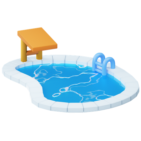 Piscine  3D Icon