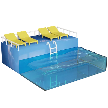 Piscine  3D Illustration