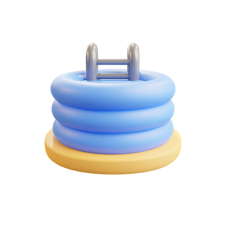 Piscine gonflable  3D Illustration