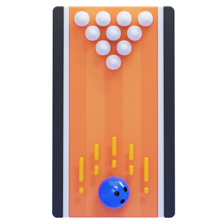 Pista de boliche  3D Icon