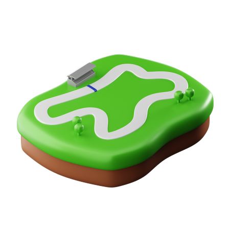 Pista de corrida  3D Icon