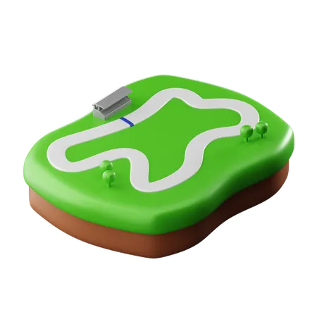 Pista de corrida  3D Icon