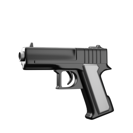 Pistol Gun 3D Icon